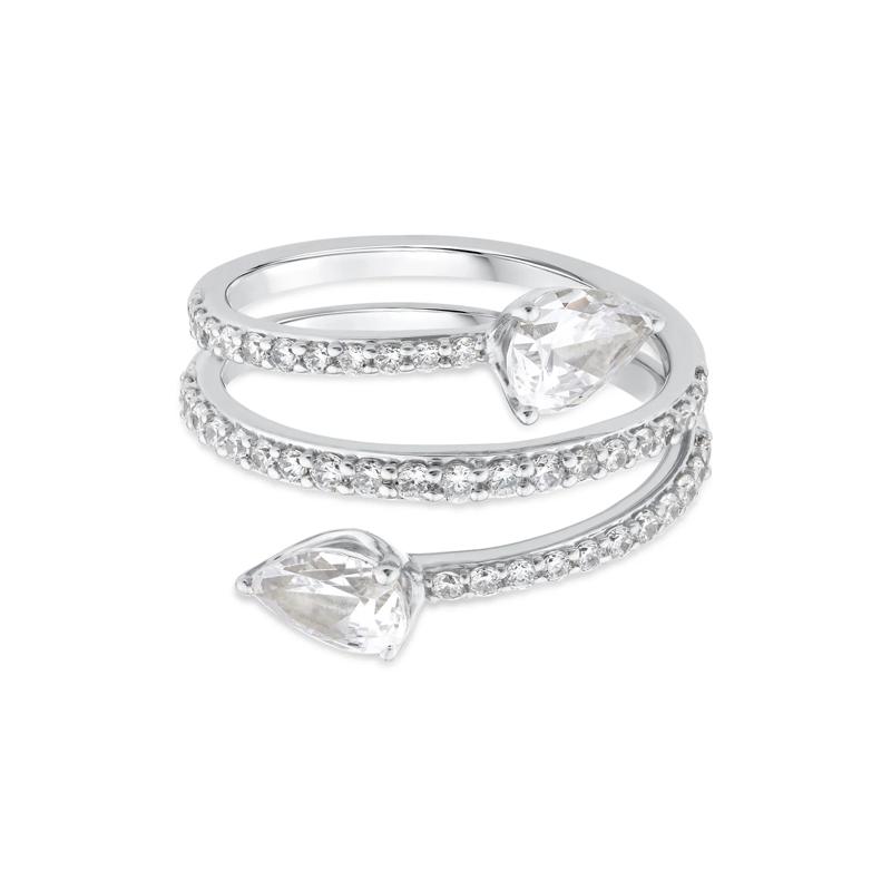 Lab Grown Diamond Wrap Ring in 10K White Gold &#40;1 1/2 ct. tw.&#41; – Image 1 of 3