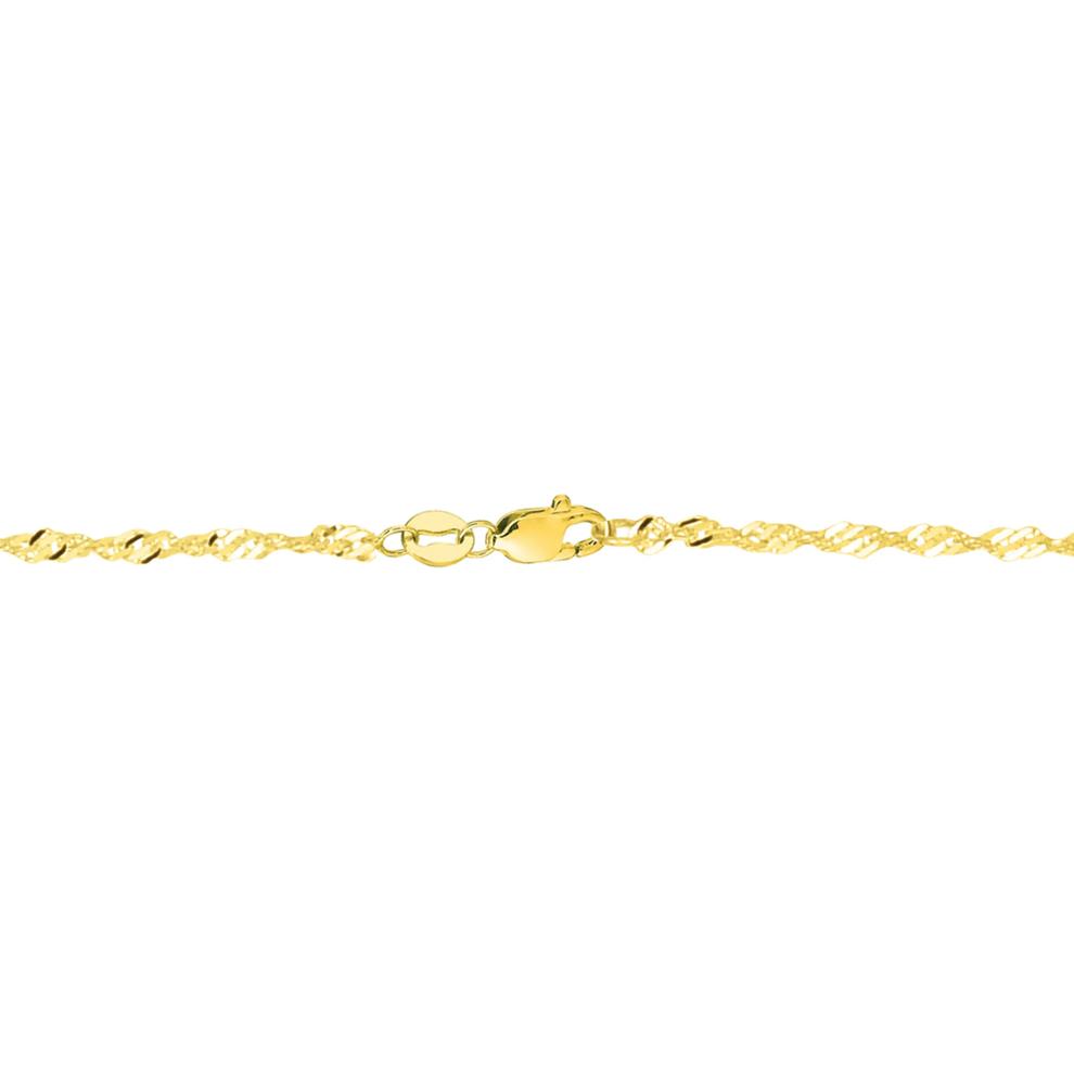 Singapore Chain Necklace in 14K Yellow Gold, 1.8MM, 18" – Image 2 of 3