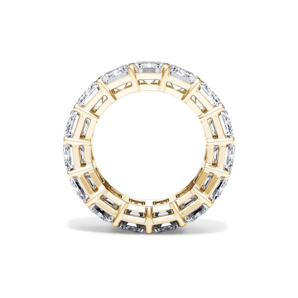 Lab Grown Diamond Emerald-Cut Eternity Band in 18K Yellow Gold (15 ct. tw.) – Image 2 of 4