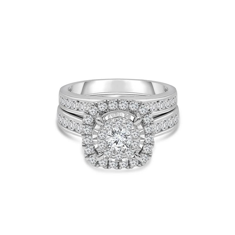 Lab Grown Diamond Composite Center Engagement Set in 10K White Gold &#40;2 ct. tw.&#41; – Image 1 of 3