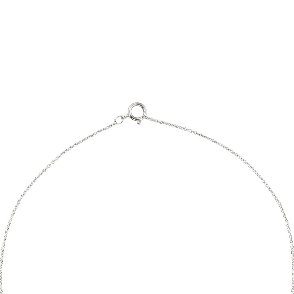 Blue Agate &amp; Diamond Accent Bar Pendant Necklace in Sterling Silver – Image 2 of 4