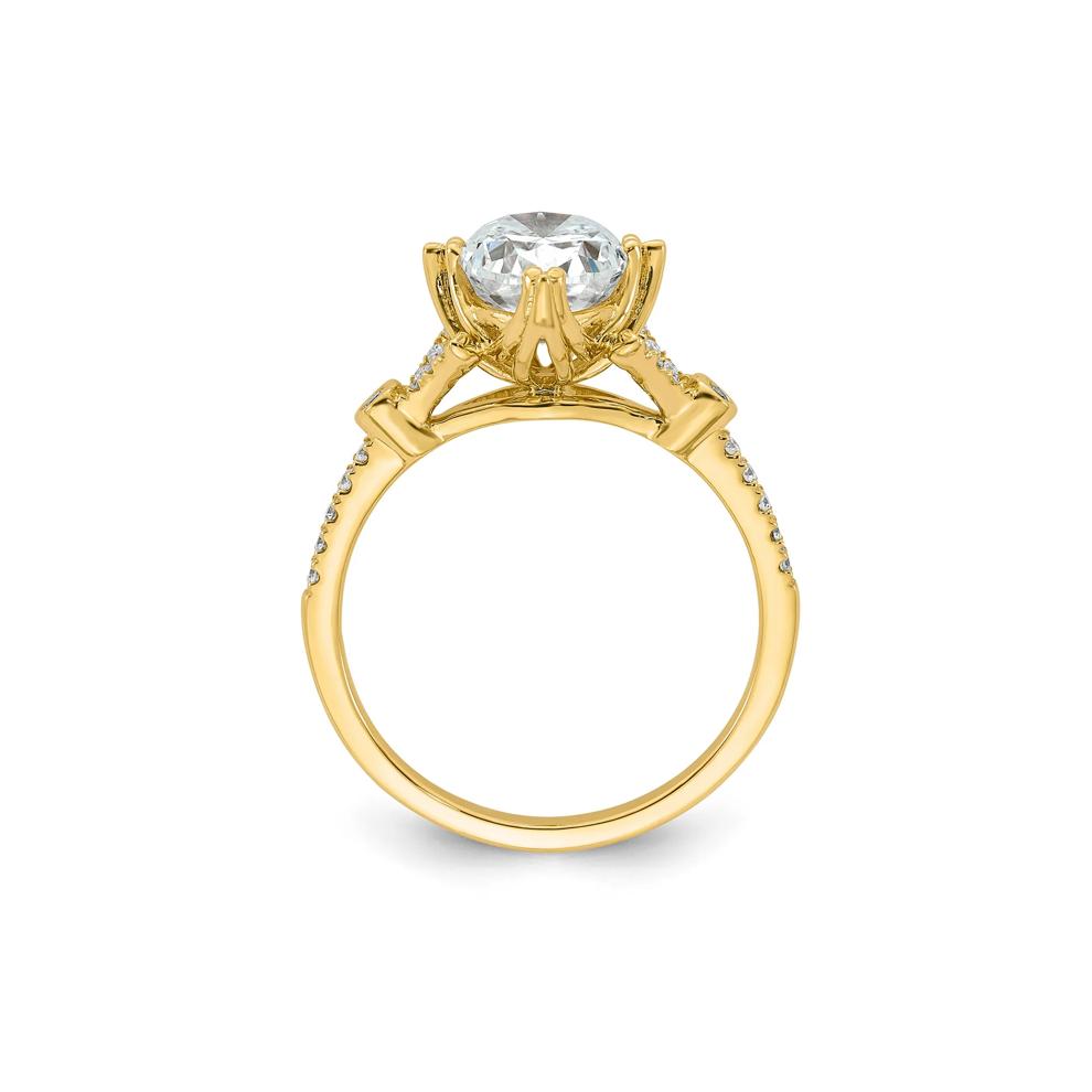 Lab-Created Moissanite Oval Ornate Ring in 10K White Gold (1 2/3 ct. dew) – Image 2 of 3