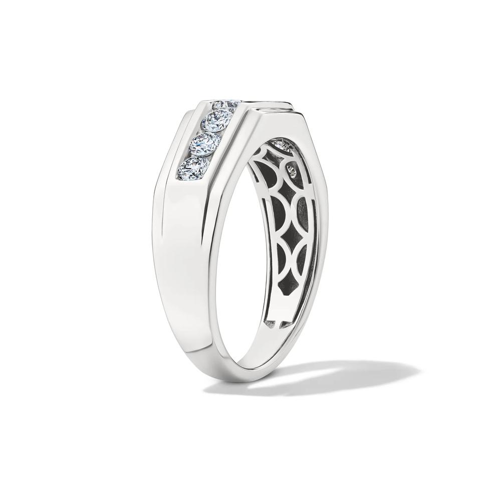 Men's Lab Grown Diamond Geometric Band in 10K White Gold (3/4 ct. tw.) – Image 3 of 4