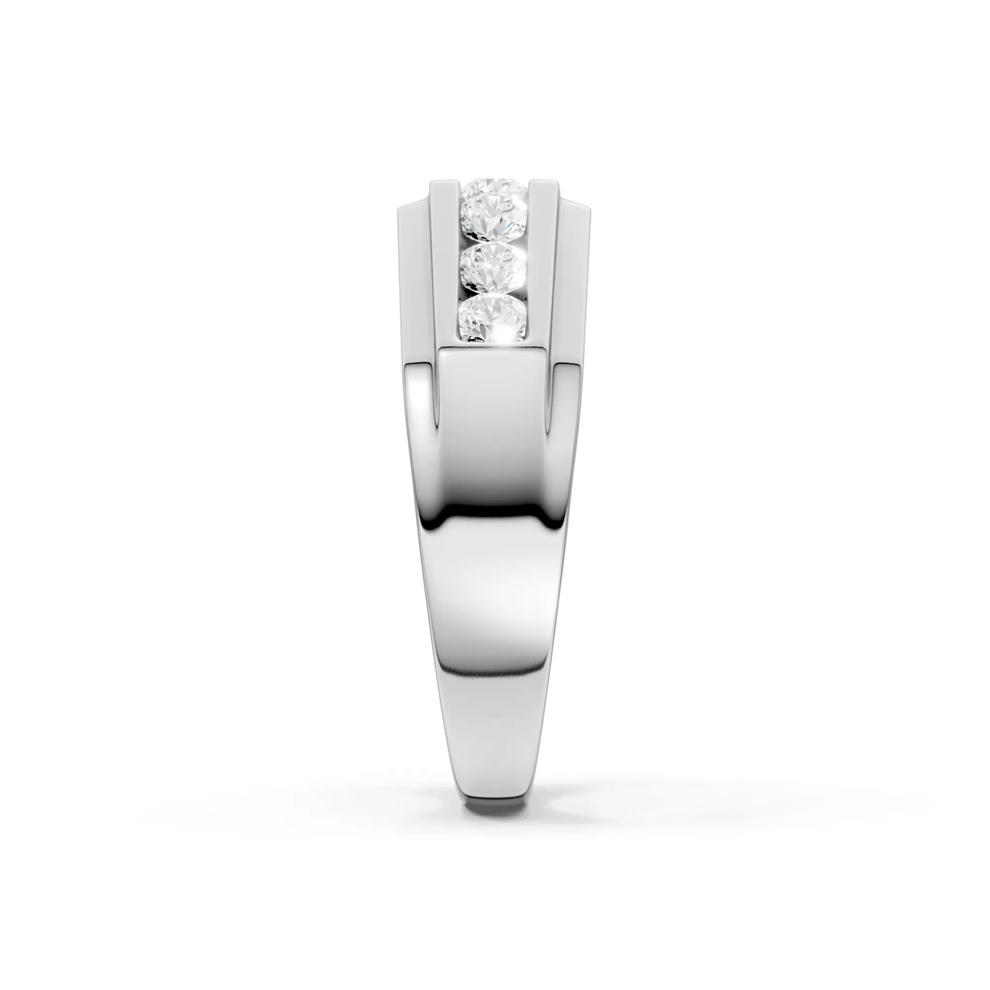 Men's Lab Grown Diamond Geometric Band in 10K White Gold (3/4 ct. tw.) – Image 3 of 4