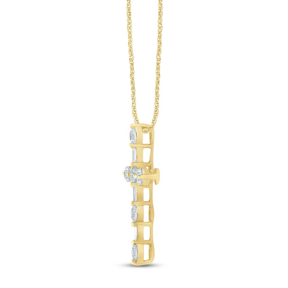 Lab Grown Diamond Cross Pendant in 14K Yellow Gold (1/3 ct. tw.) – Image 2 of 3