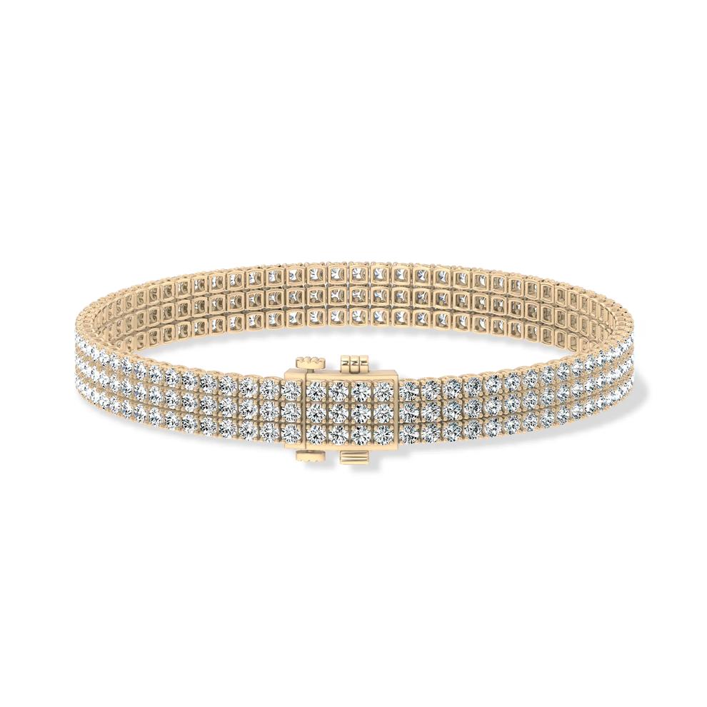 Lab Grown Diamond Three-Row Bracelet in 14K Yellow Gold, 7" (5 ct. tw.) – Image 2 of 2