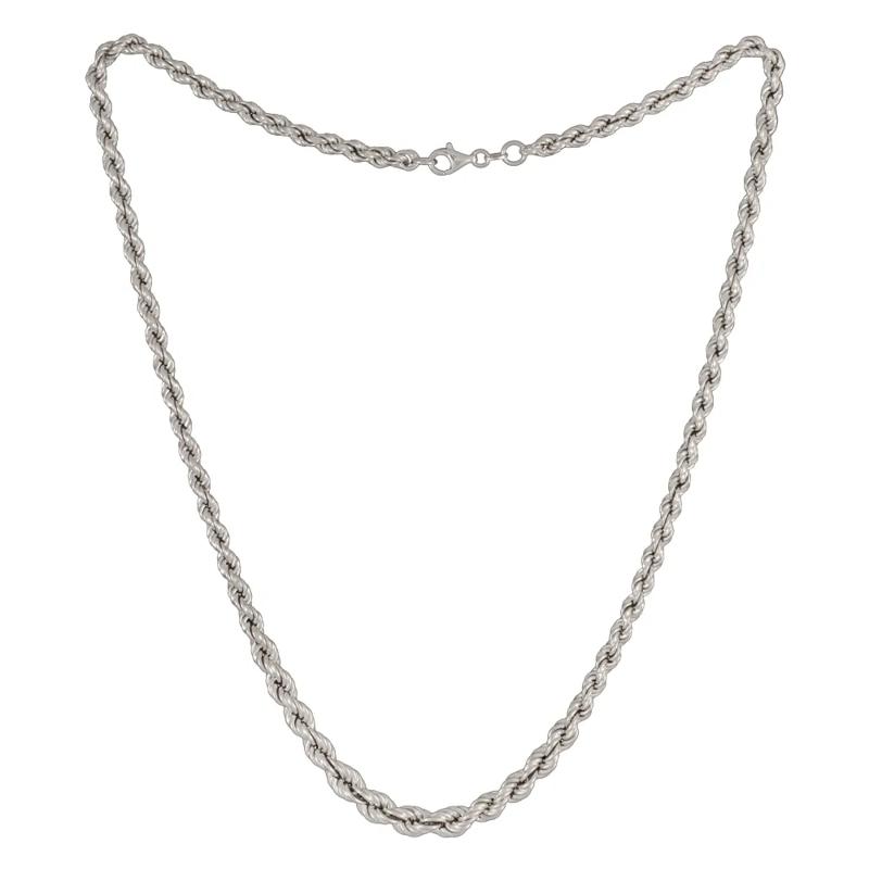 Graduated Rope Chain Necklace in Sterling Silver, 22&rdquo; – Image 4 of 5