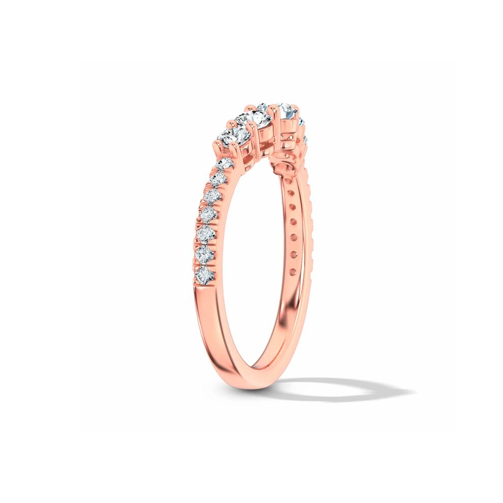 Lab Grown Diamond Graduated Contour Band in 14K Rose Gold (3/4 ct. tw.) – Image 3 of 4