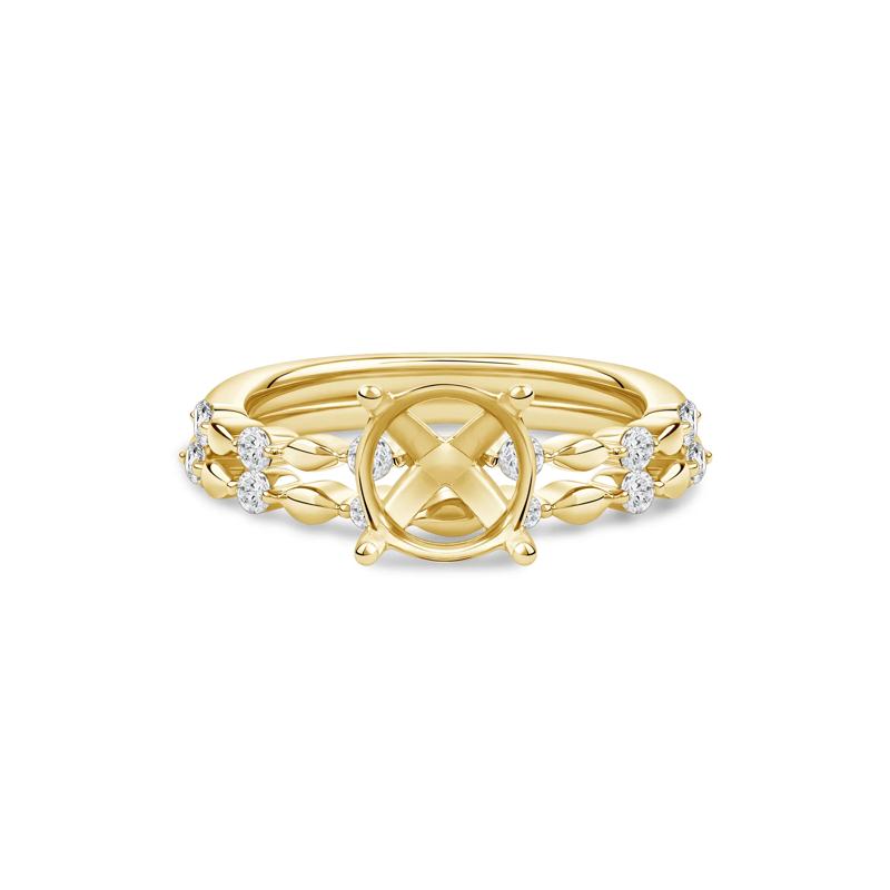 Lab Grown Diamond Semi-Mount Bridal Set in 14K Yellow Gold (1/3 ct. tw.) – Image 2 of 8