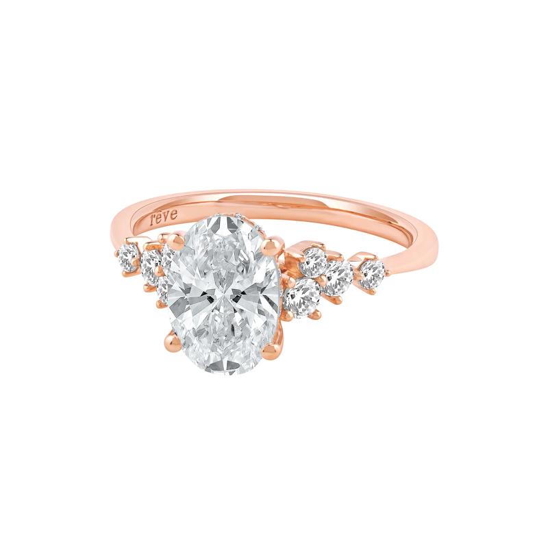 Lab Grown Diamond Oval-Shaped Engagement Ring in 14K Rose Gold (2 1/2 ct. tw.) – Image 5 of 5