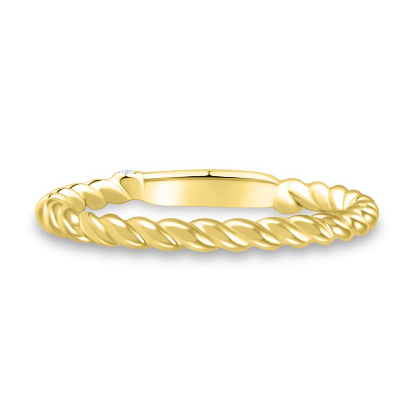 Lab Grown Diamond Accent Cable Twist Band in 14K Gold – Image 1 of 1