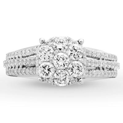 Diamond Composite Engagement Ring in 10K White Gold (1 ct. tw.)