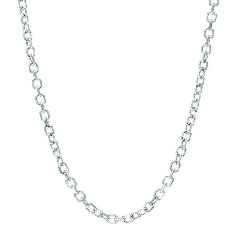 Solid Diamond Cut Cable Chain in 14K White Gold, 2.6mm, 22&rdquo; – Image 1 of 3