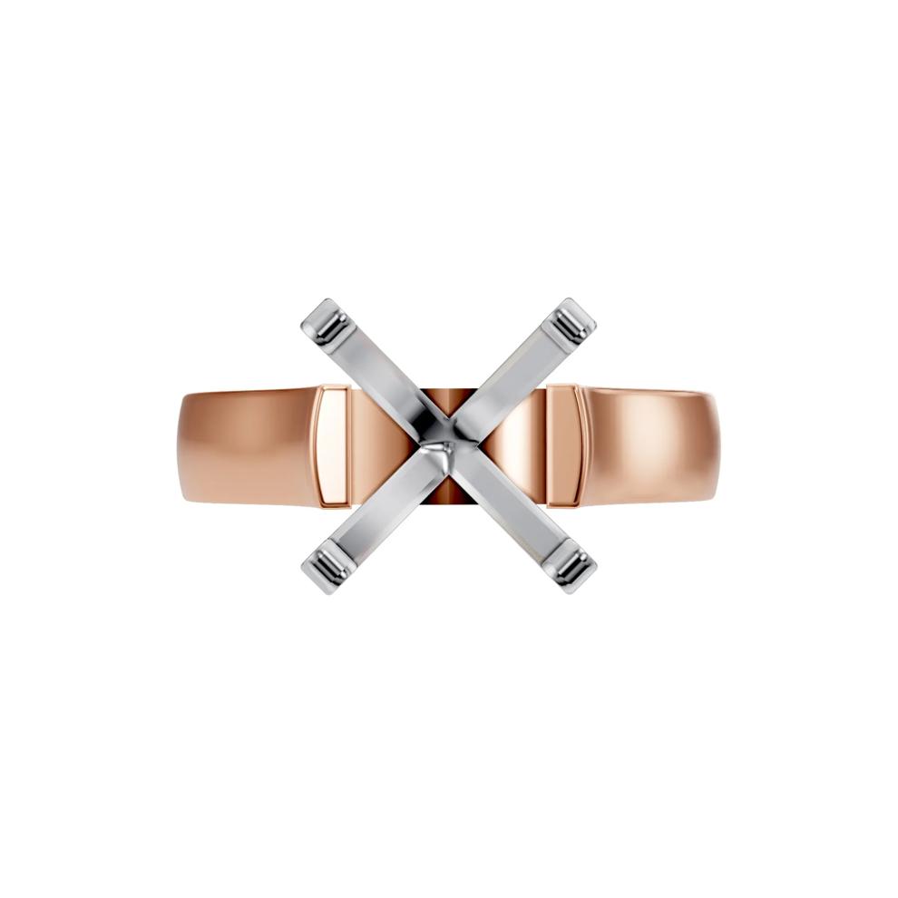 Solitaire Semi-Mount Engagement Ring in 14K Rose Gold (Setting Only) – Image 2 of 8