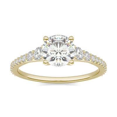 Lab-Created Moissanite Engagement Ring in 14K Gold (1 3/8 ct. dew)