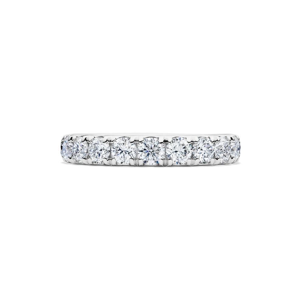 Lab-Created Moissanite Band Ring in 10K White Gold (1 1/2 ct. dew) – Image 1 of 4