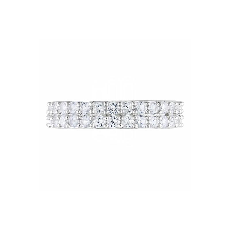 Lab Created Sapphire Band in Sterling Silver – Image 1 of 4