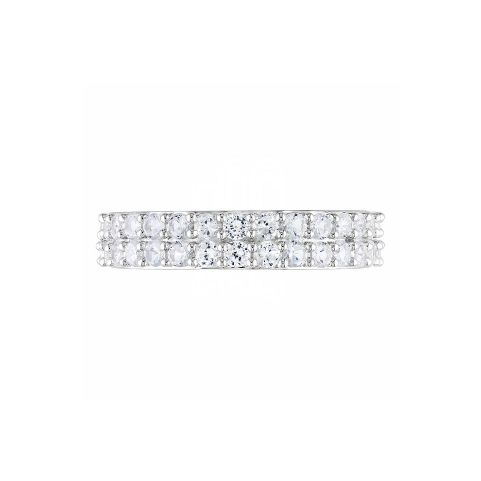 Lab Created Sapphire Band in Sterling Silver – Image 1 of 4