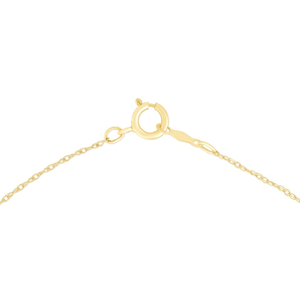 Lab Grown Diamond Pear-Shaped Illusion Pendant Necklace in 10K Yellow &amp; White Gold (1/5 ct. tw.) – Image 2 of 4