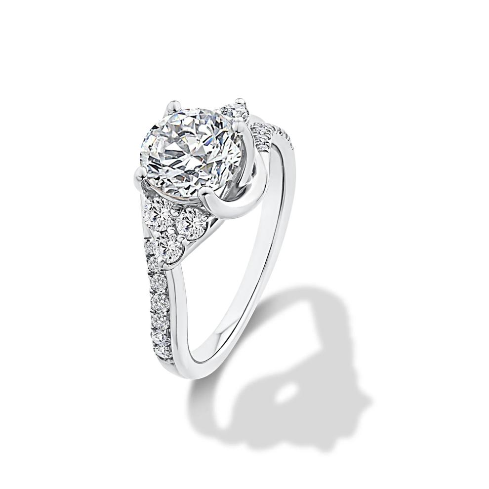 Lab Grown Diamond Round Center Engagement Ring in 10K White Gold (2 ct. tw.) – Image 4 of 4