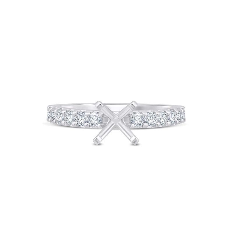 1/2 ct. tw. Diamond Semi-Mount Engagement Ring in Platinum &#40;Setting Only&#41; – Image 2 of 6