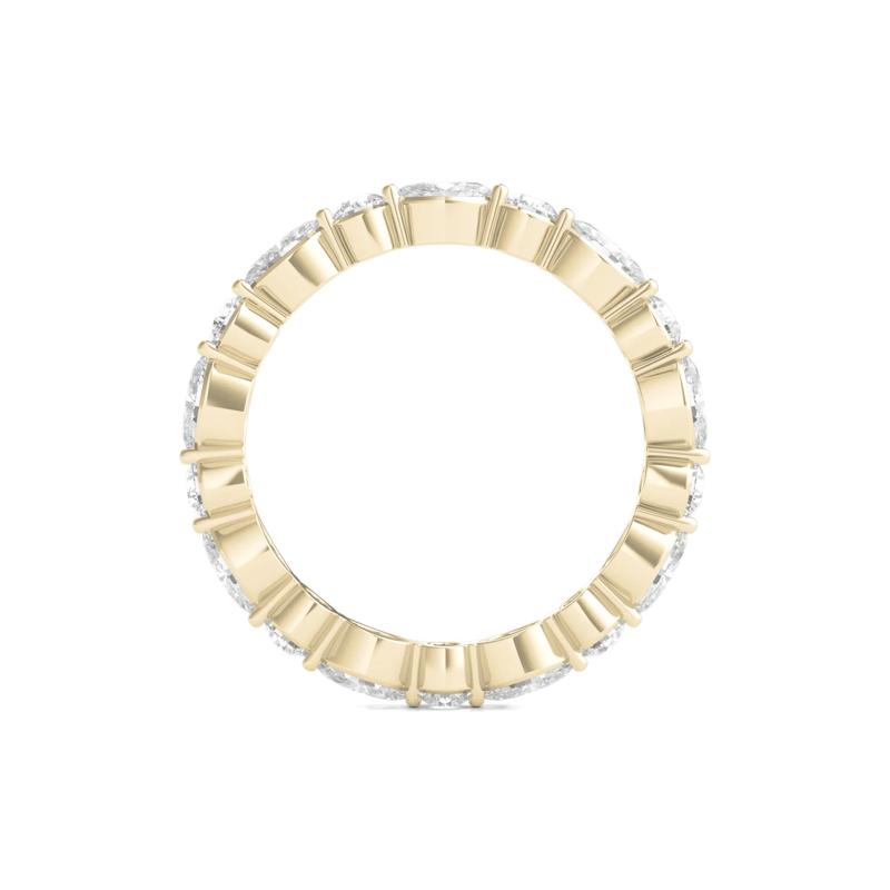 Round and Marquise-Cut Lab Grown Diamond Eternity Band in 14k Yellow Gold (1 1/2 ct. tw.) – Image 2 of 3