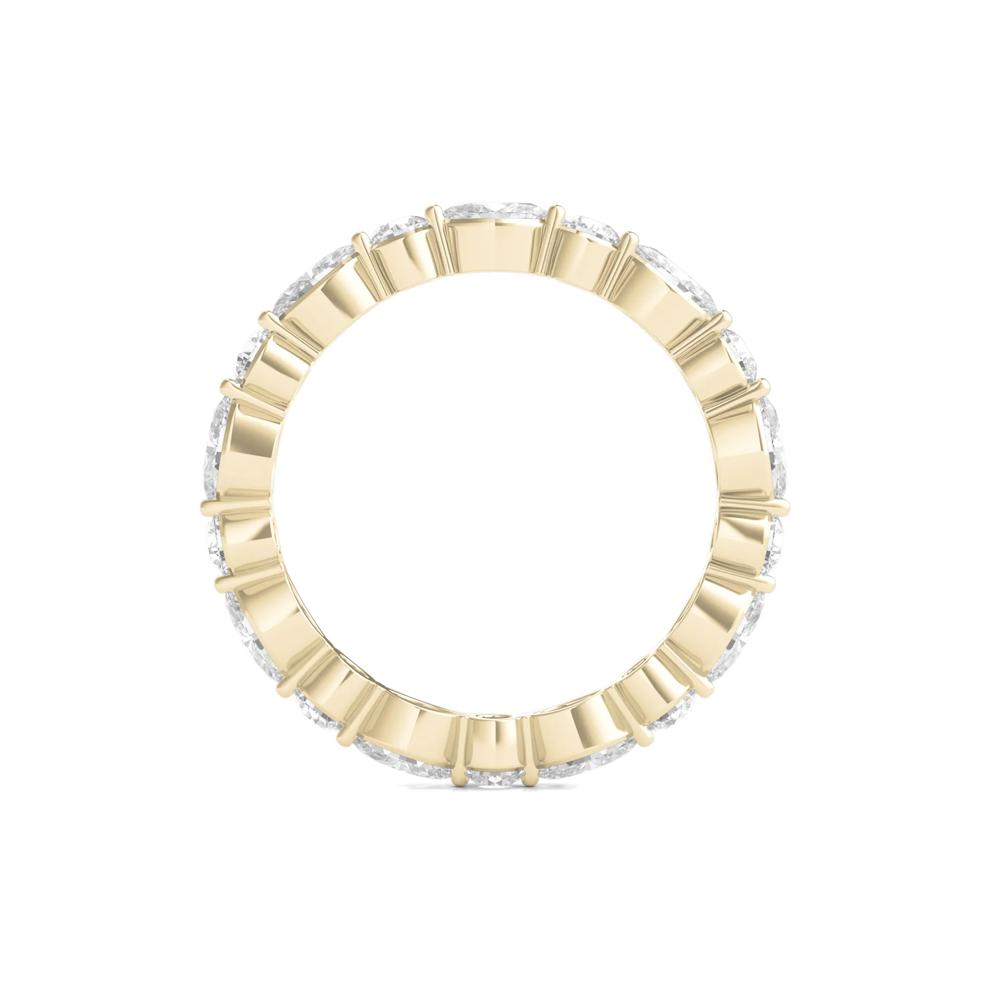Round and Marquise-Cut Lab Grown Diamond Eternity Band in 14k Yellow Gold (1 1/2 ct. tw.) – Image 2 of 3