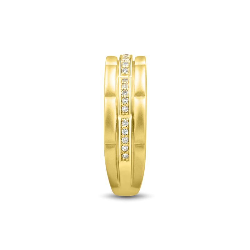 Men&rsquo;s Diamond Wedding Band in 10K Yellow Gold &#40;1/5 ct. tw.&#41;  – Image 3 of 3