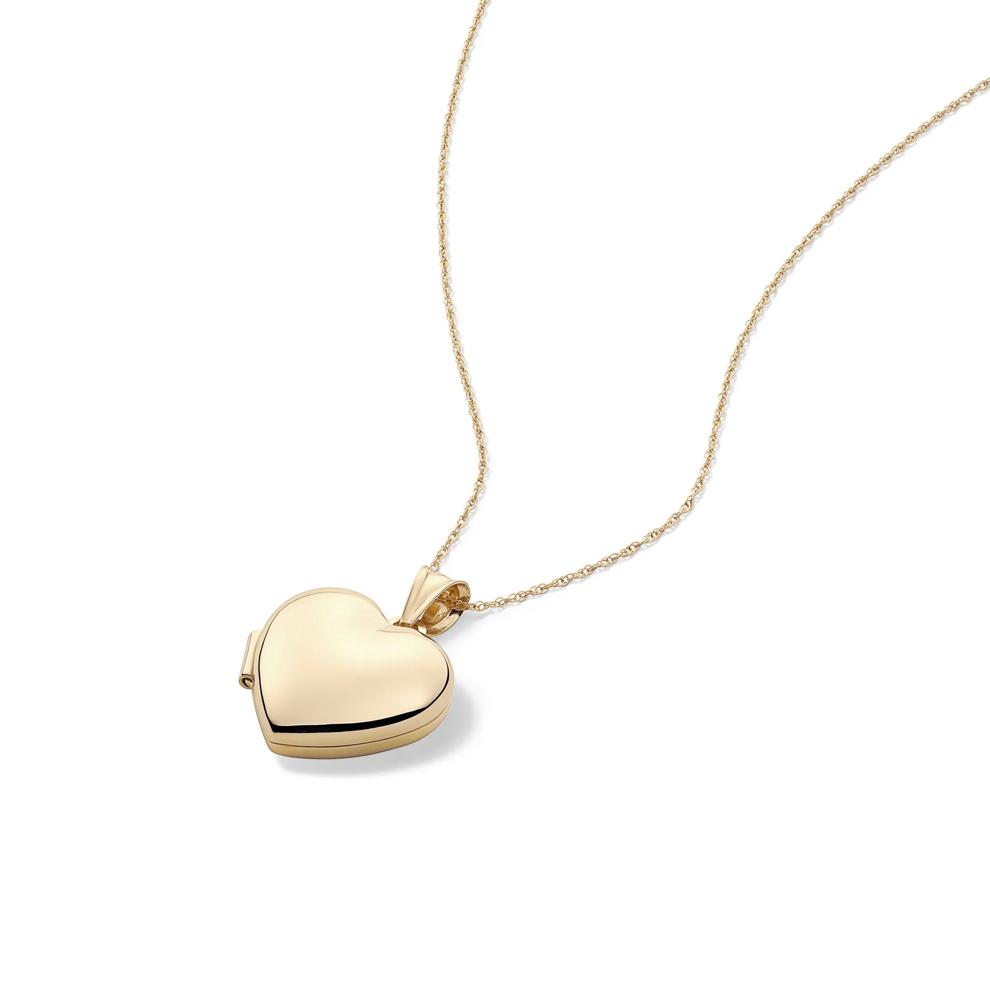 Heart Locket Pendant Polished in 14K Yellow Gold – Image 4 of 5