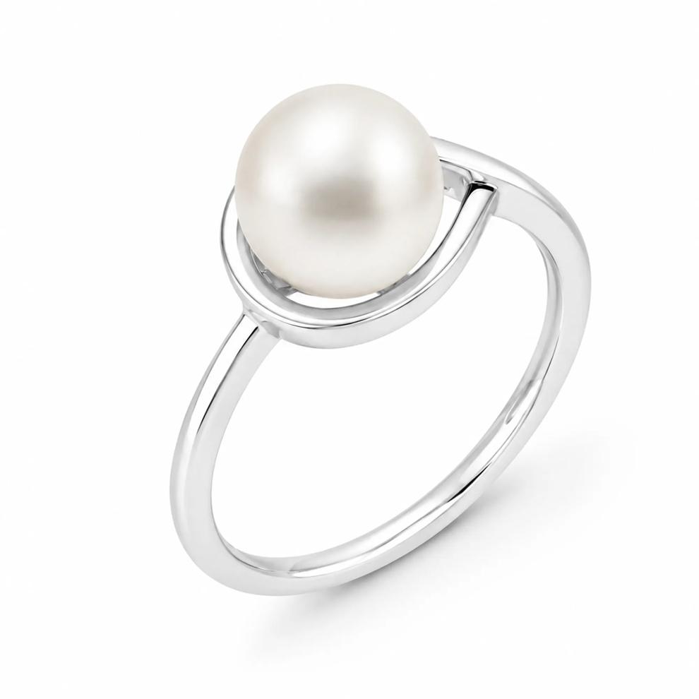 Freshwater Cultured Pearl Ring in 10K White Gold – Image 4 of 4