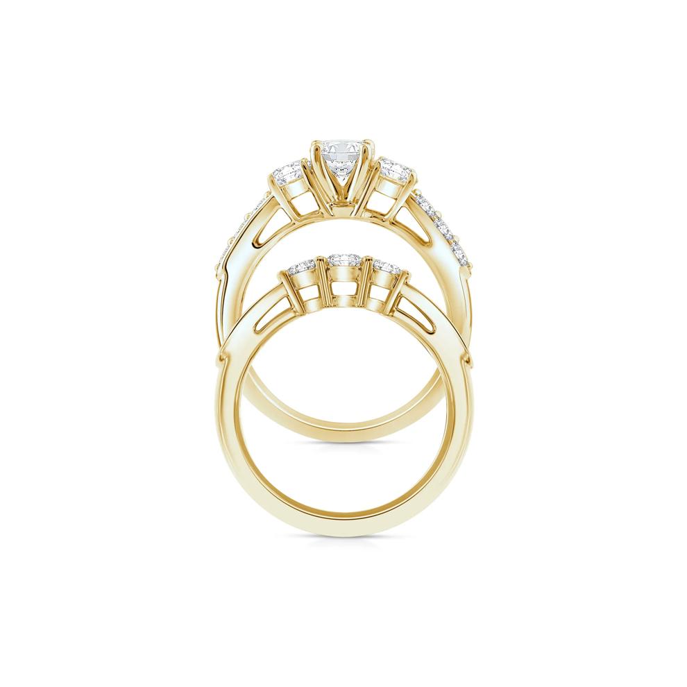 Lab Grown Diamond Bridal Set in 10K Yellow Gold (2 1/4 ct. tw.) – Image 2 of 3