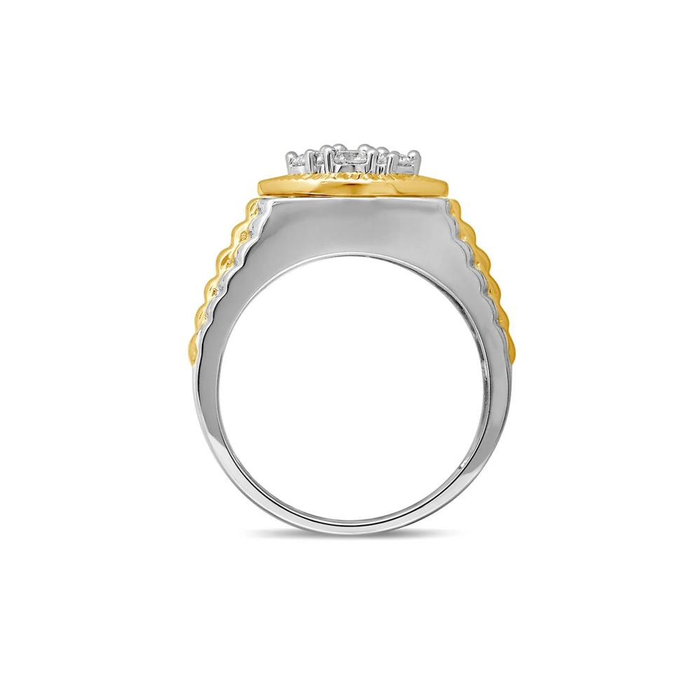Men's Diamond Ring in 10K White &amp; Yellow Gold (1 ct. tw.) – Image 2 of 3