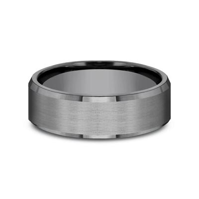 Men's Black Satin Finish Band in Tantalum, 7MM