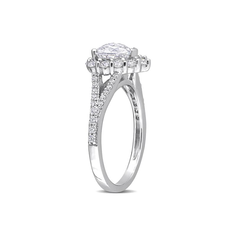 Moissanite Heart Ring in Sterling Silver &#40;1 3/5 ct. dew&#41; – Image 3 of 6