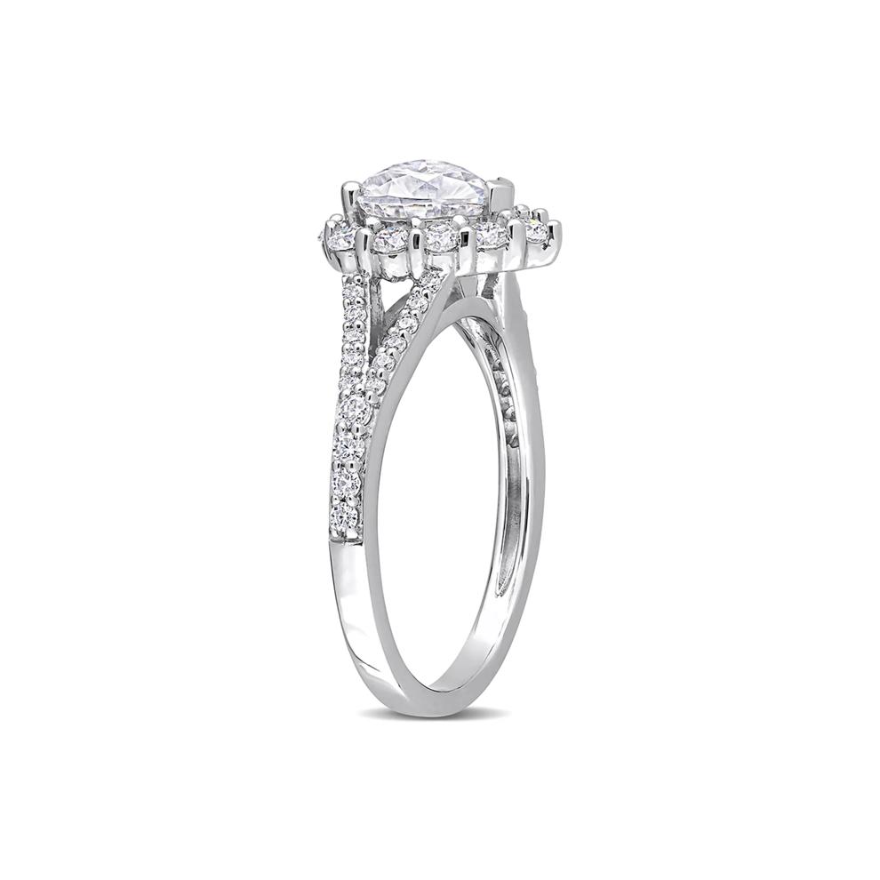 Moissanite Heart Ring in Sterling Silver (1 3/5 ct. dew) – Image 3 of 6