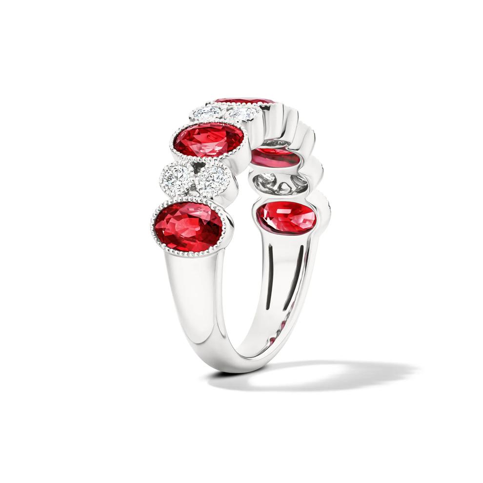 Ruby &amp; Diamond Band in 14K White Gold (3/8 ct. tw.) – Image 3 of 4