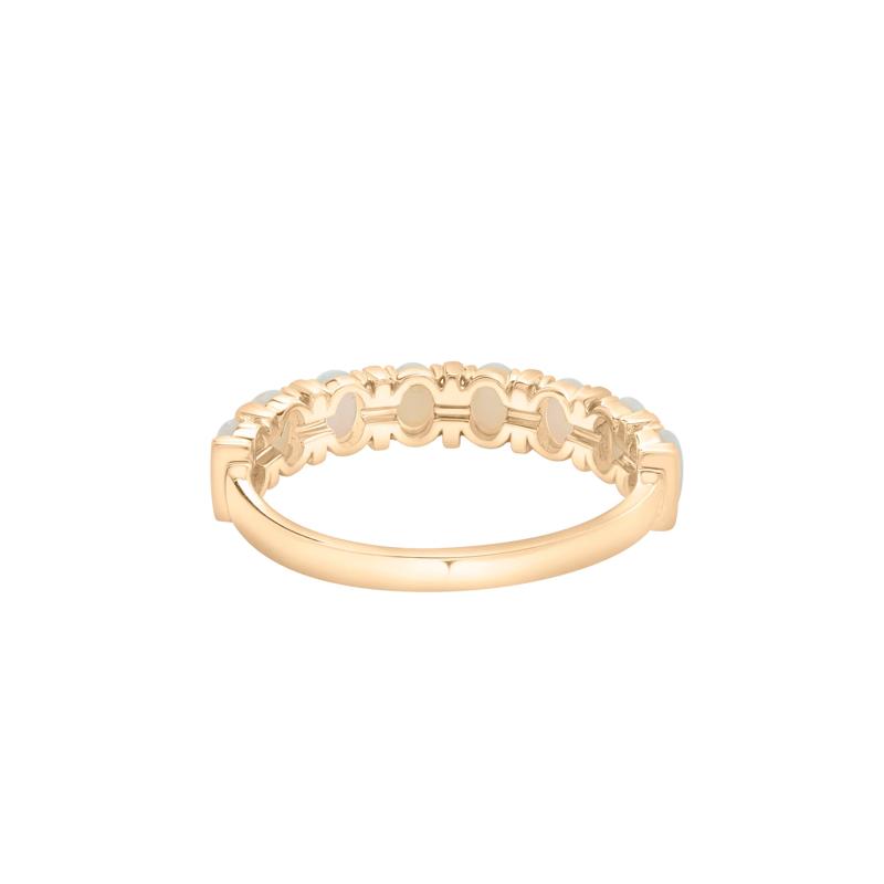 Opal Faux-Channel Band in 10K Yellow Gold – Image 4 of 5