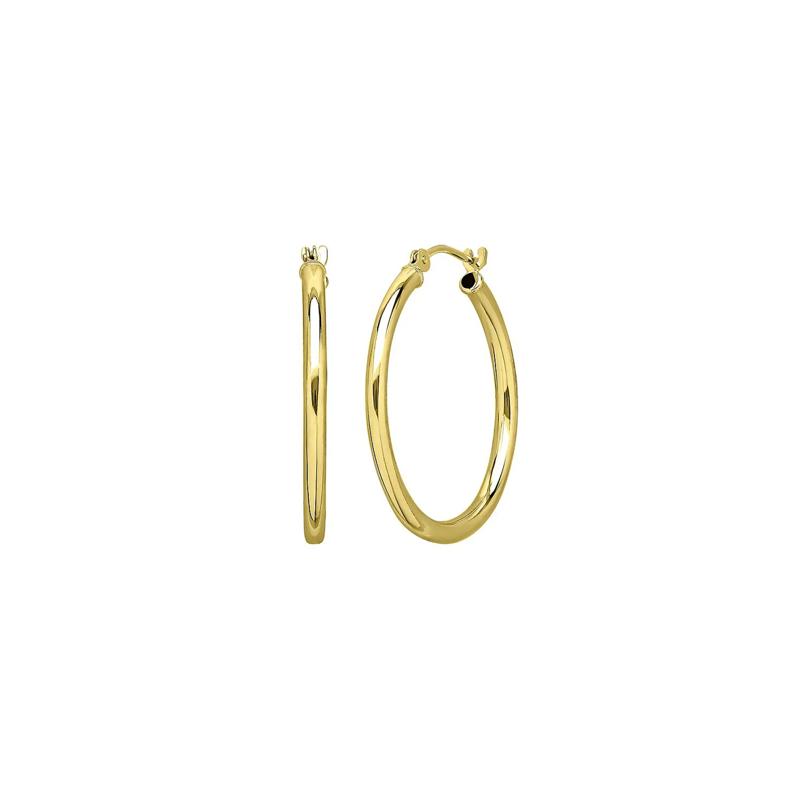 Polished Hoop Earrings in 14K Yellow Gold – Image 1 of 2