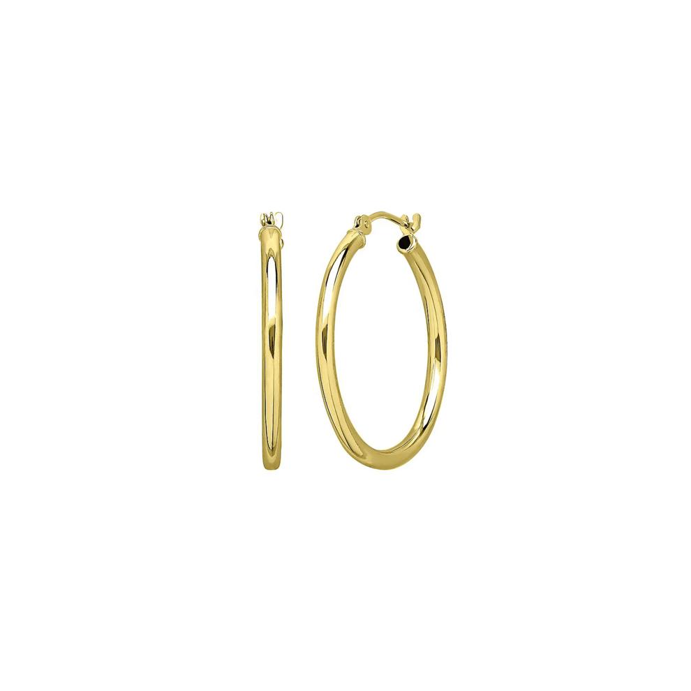 Polished Hoop Earrings in 14K Yellow Gold – Image 1 of 2