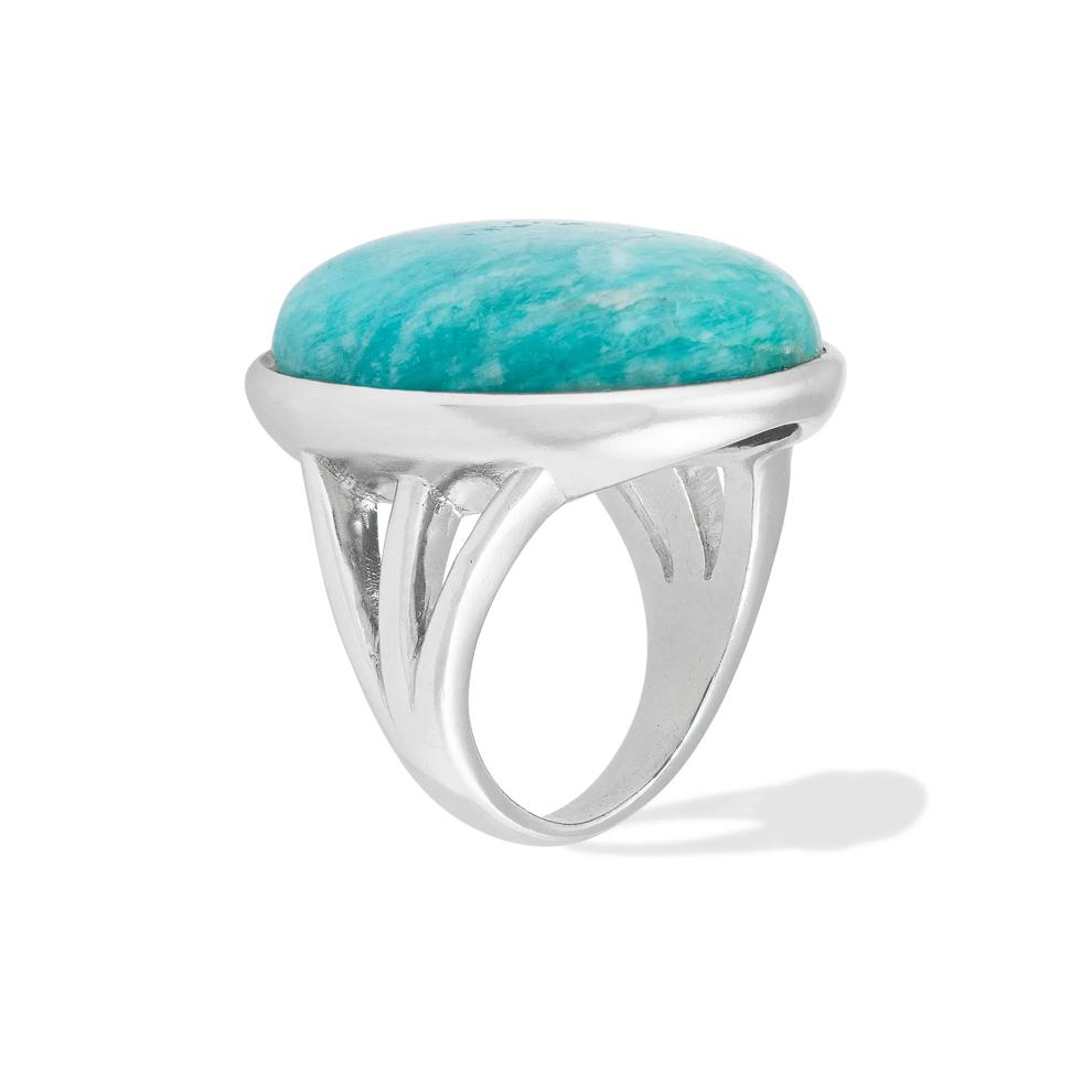 Amazonite Ring in Sterling Silver – Image 3 of 4