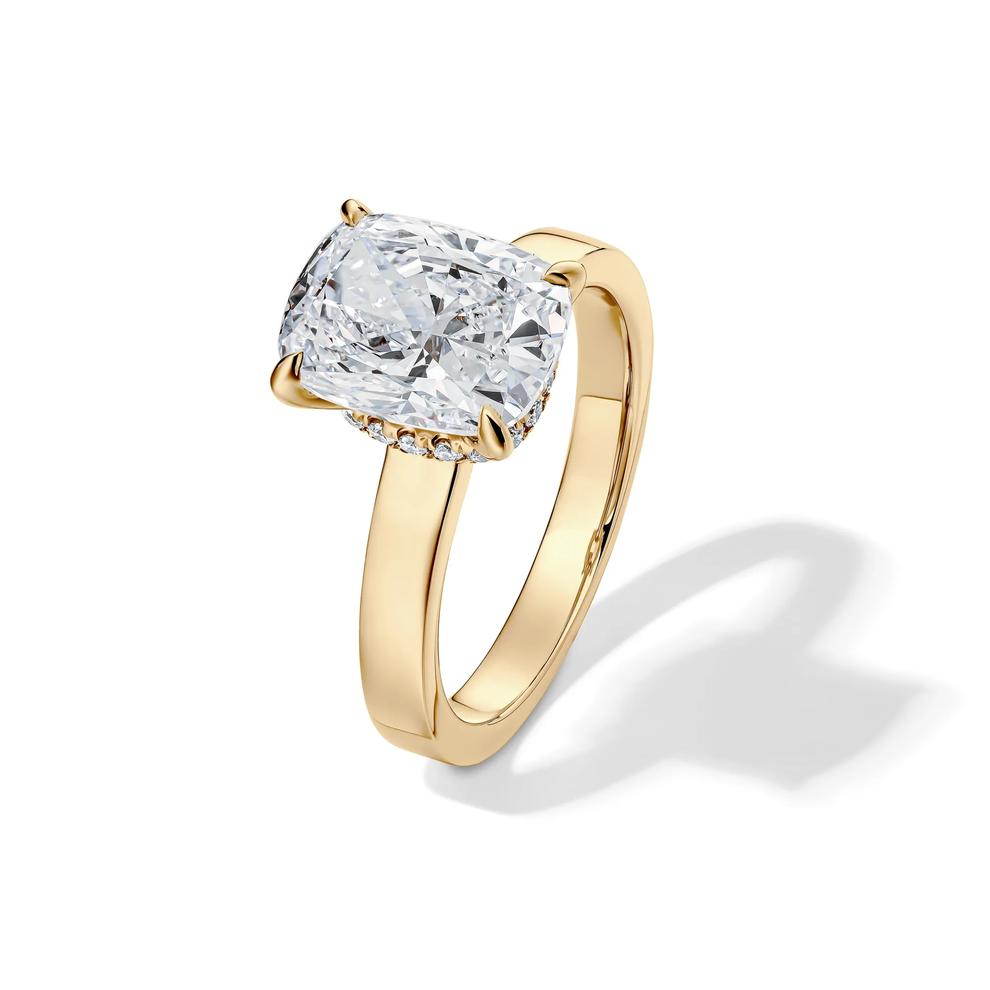 Lab Grown Diamond Elongated Cushion Bridal Set in 14K Yellow Gold (4 ct. tw.) – Image 6 of 6