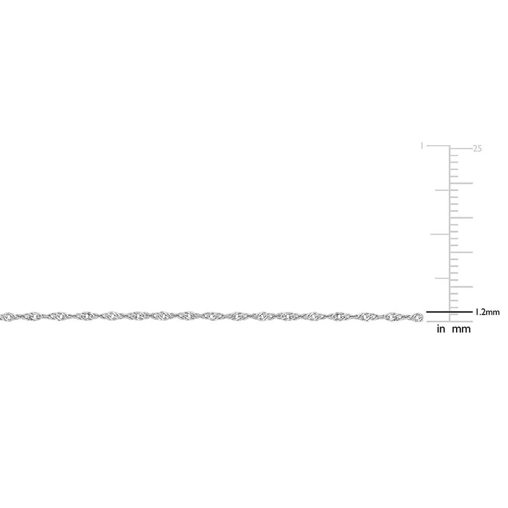 Platinum Singapore Chain, 22" – Image 3 of 5