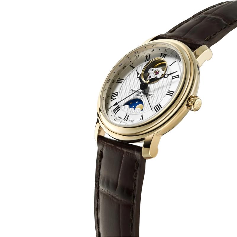 Men&#39;s Classics Heart Beat Moonphase Date Watch With Brown Leather Strap – Image 3 of 3