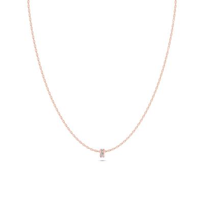 Diamond Rondelle Slider Pendant Necklace in 10K Rose Gold (1/4 ct. tw.)
