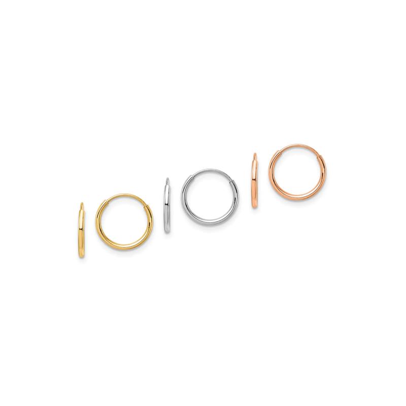 Hoop Earrings Boxed Set in 14K Gold – Image 1 of 1