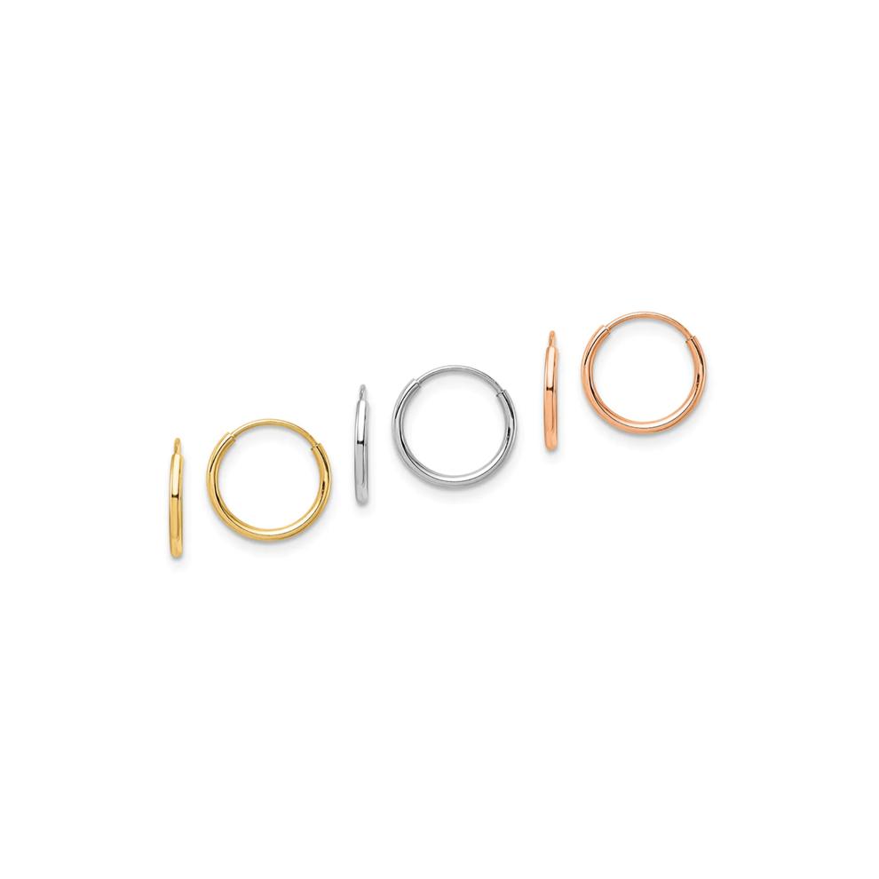 Hoop Earrings Boxed Set in 14K Gold – Image 1 of 1