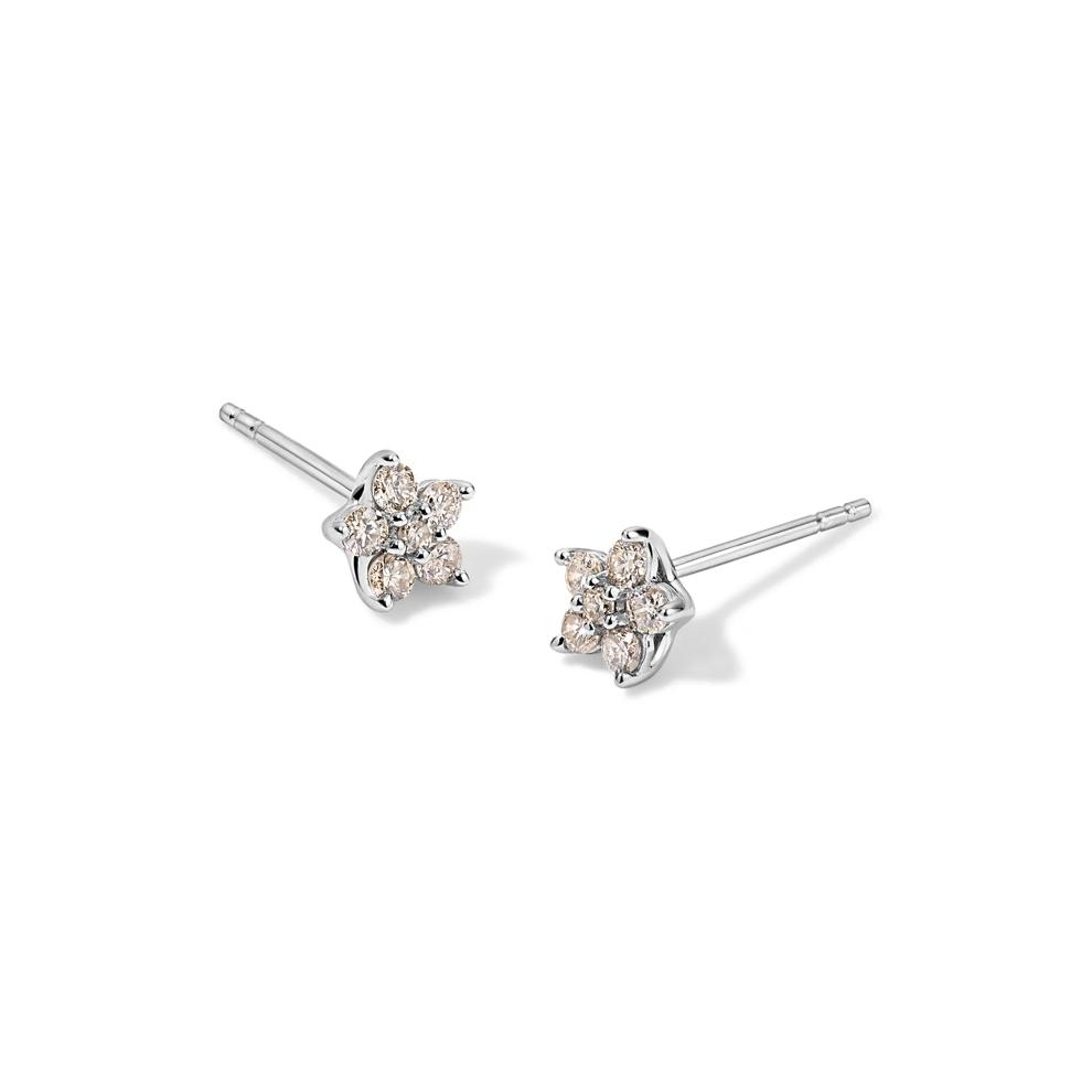 Diamond Star Stud Earrings in 10K White Gold (1/4 ct. tw.) – Image 1 of 2