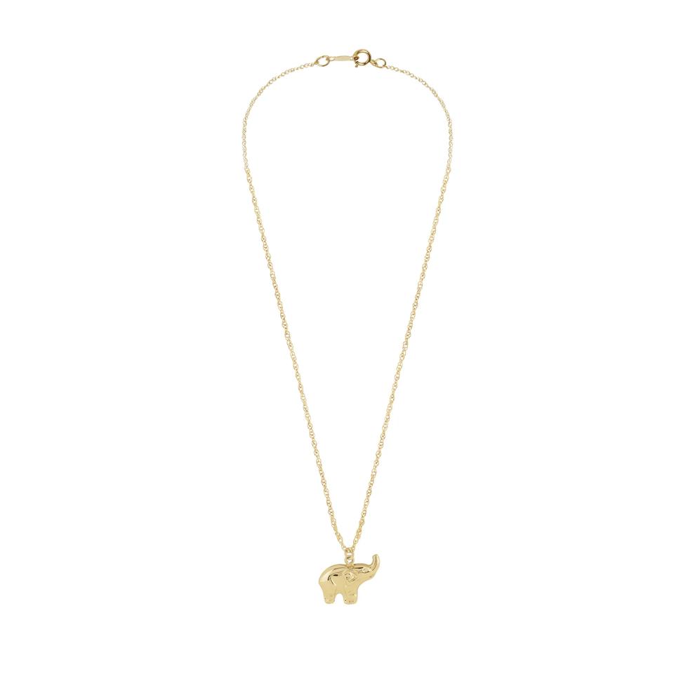 Elephant Pendant Necklace in 14K Yellow Gold – Image 3 of 4