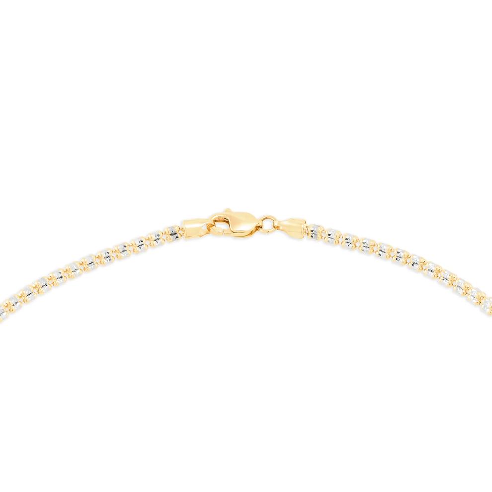 Polished Diamond-Cut Iced Chain in 10K Yellow &amp; White Gold, 1.3mm, 18" – Image 4 of 4
