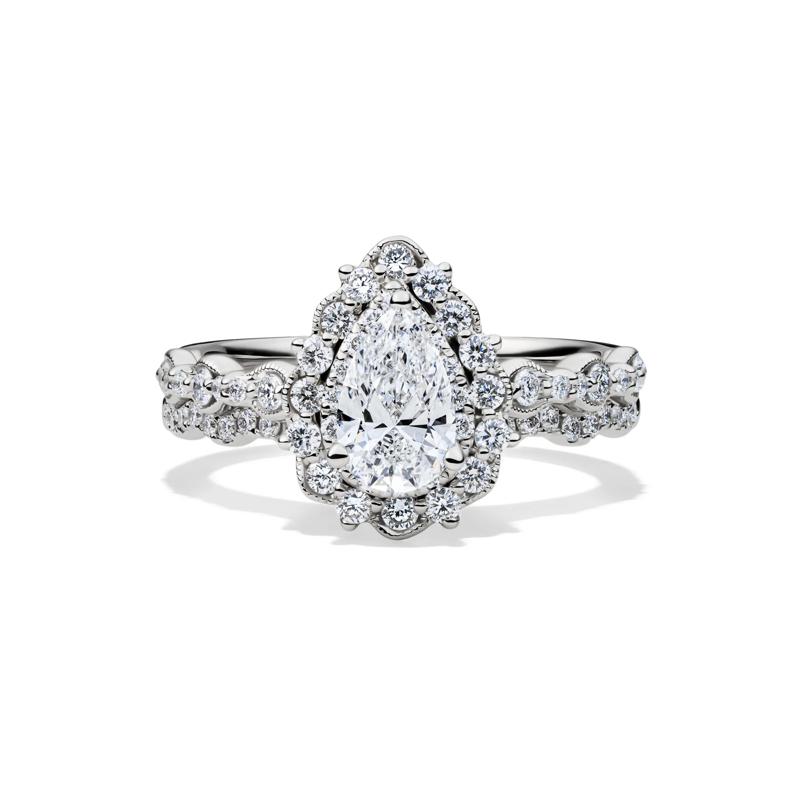 Alice Lab Grown Diamond Bridal Set in 14K White Gold &#40;1 3/8 ct. tw.&#41; – Image 1 of 7